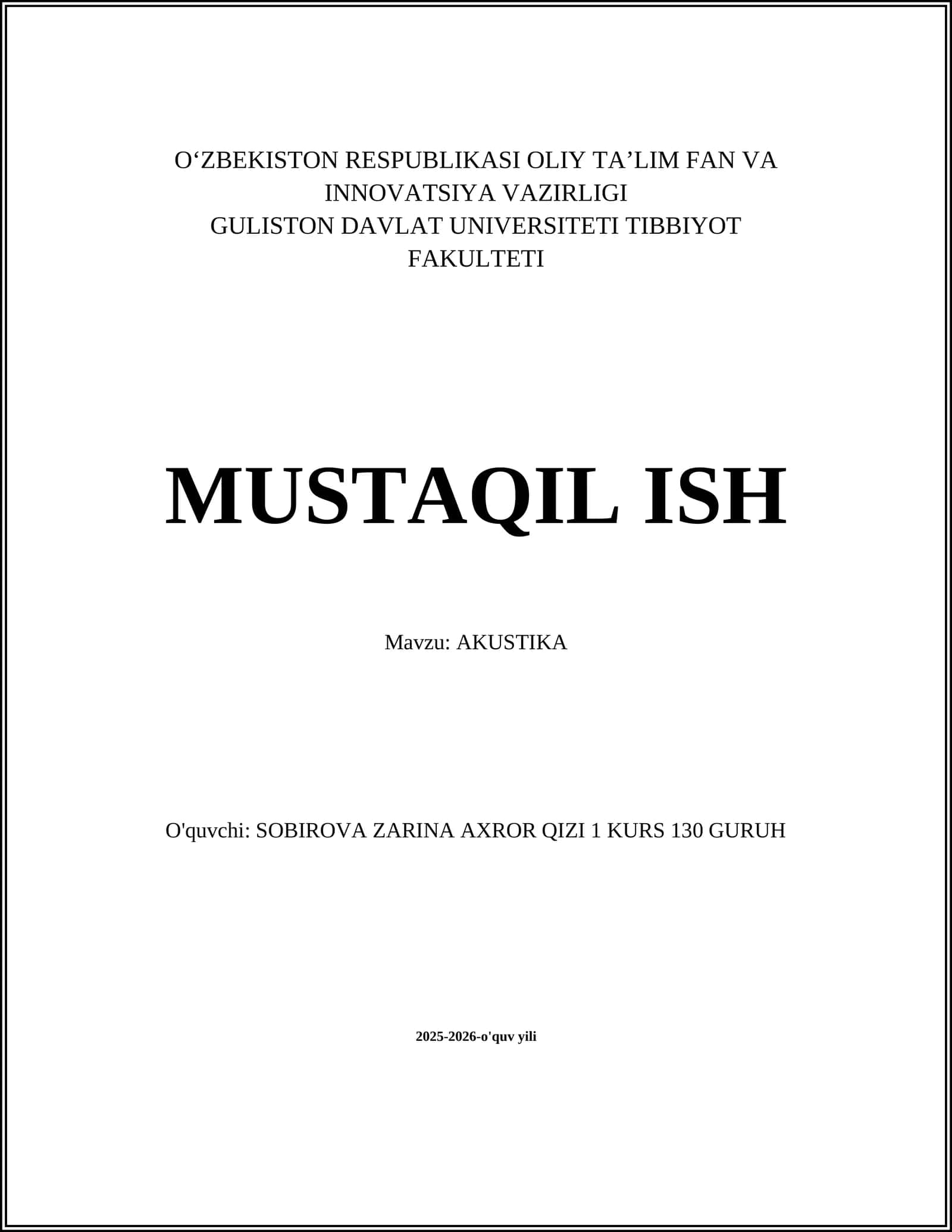 AKUSTIKA 1