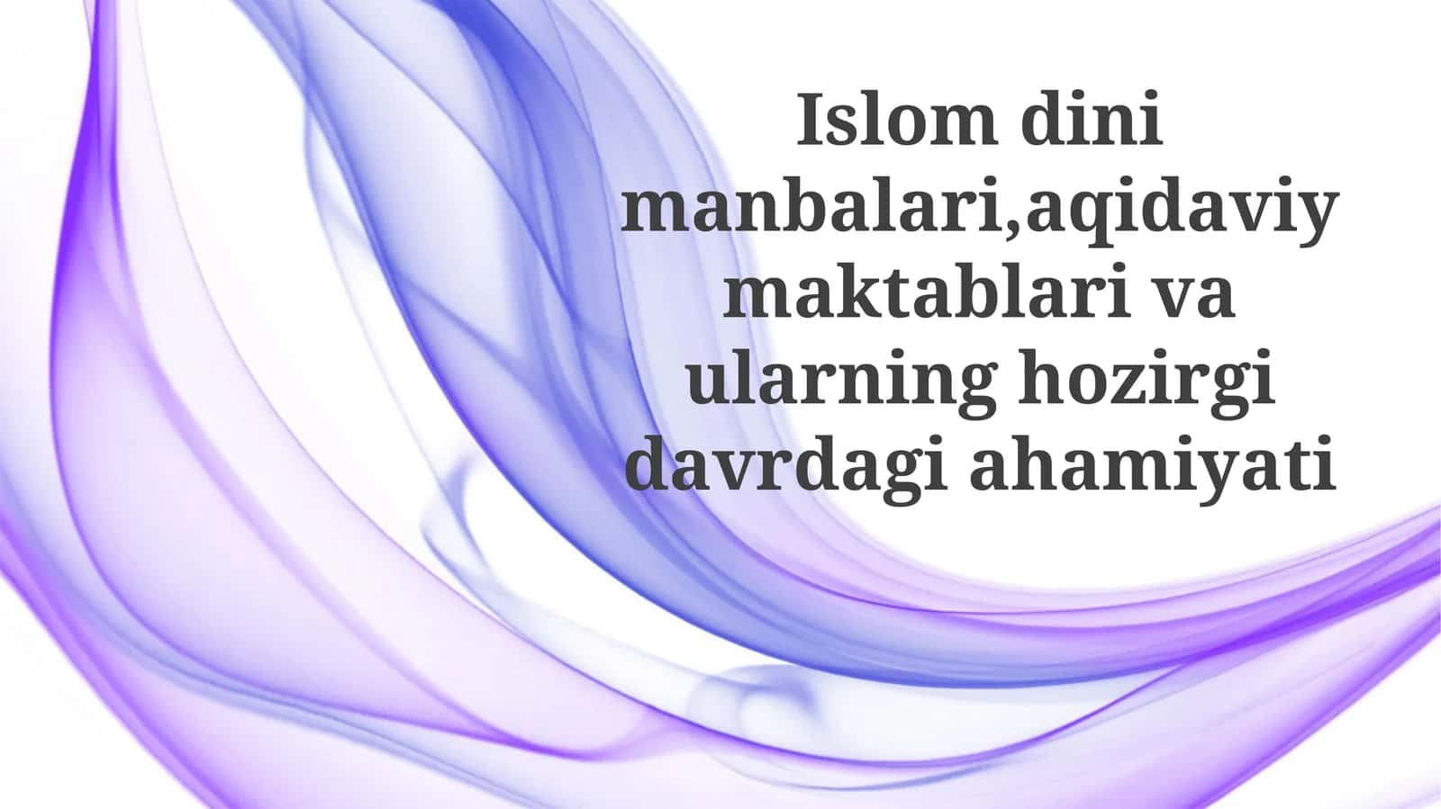 Islom dinining manbalari 1