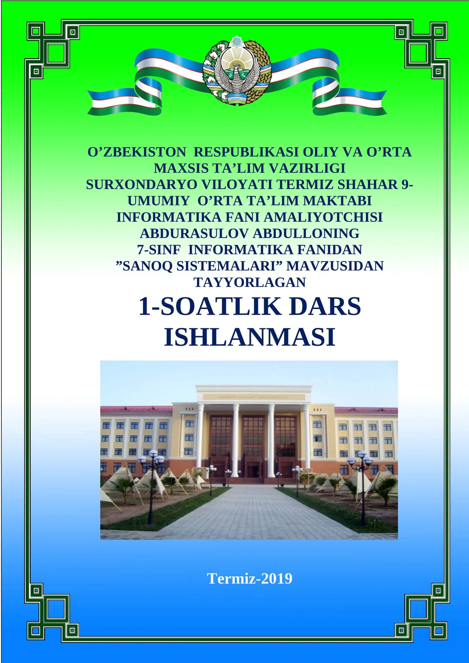 SANOQ SISTEMALARI 1