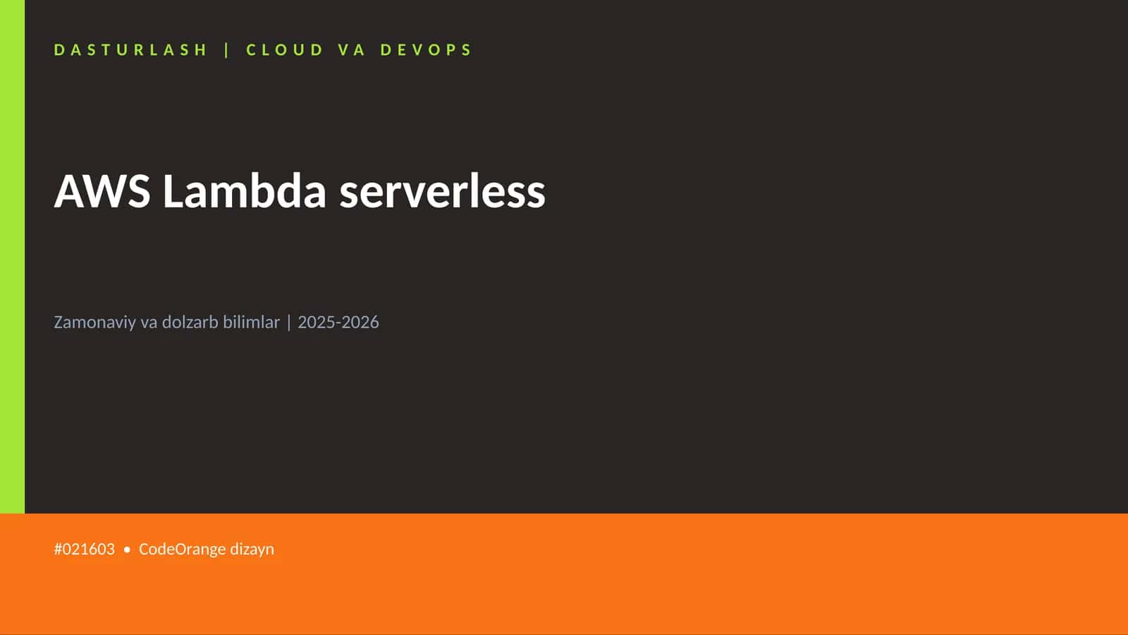 AWS Lambda serverless 1