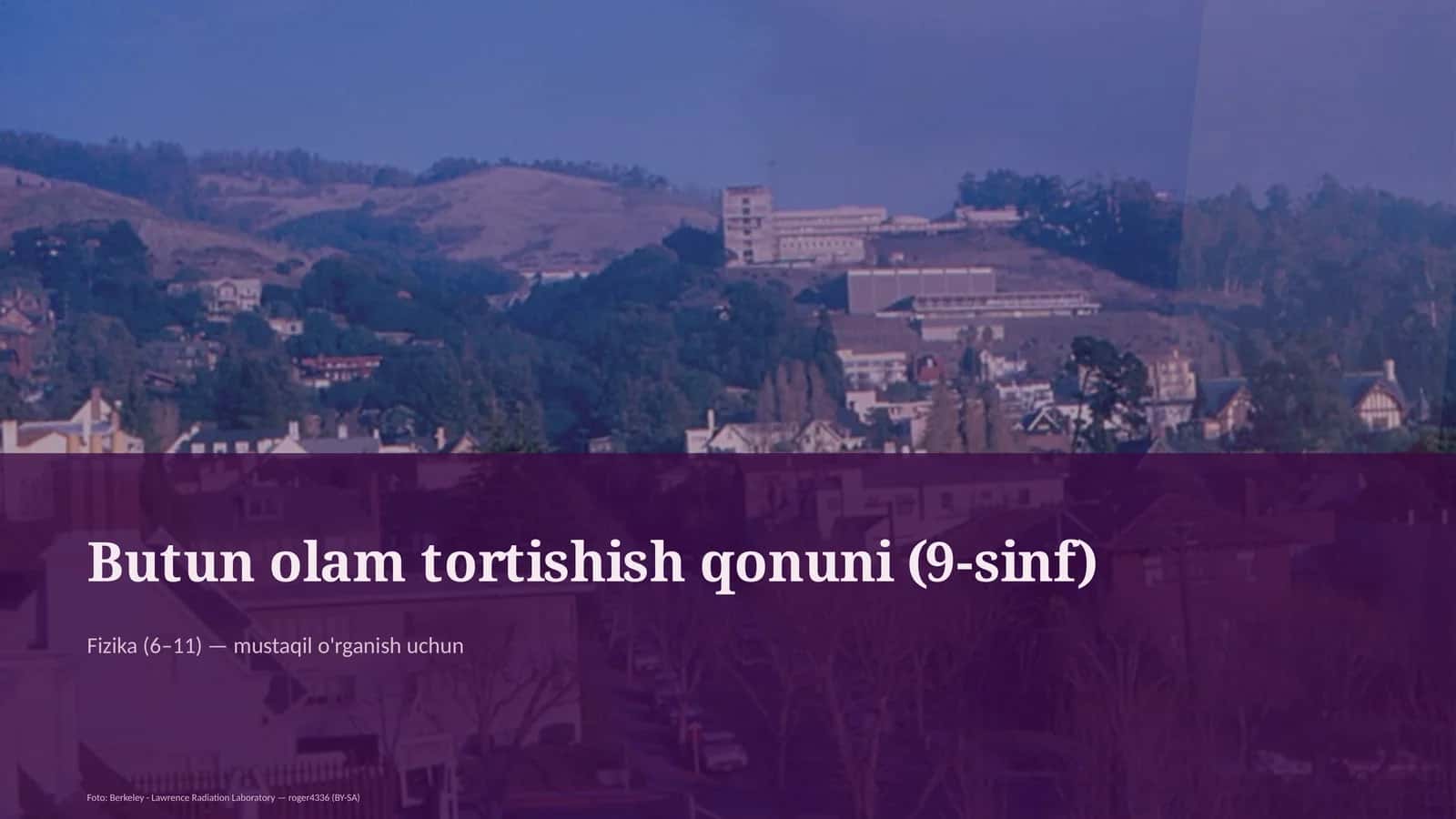 Butun olam tortishish qonuni (9-sinf) 1