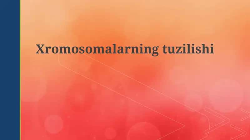 Xromosomalarning tuzilishi 1