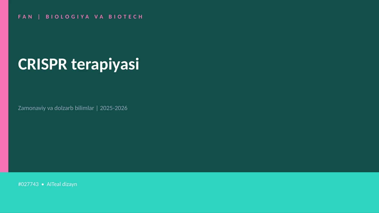 CRISPR terapiyasi 1