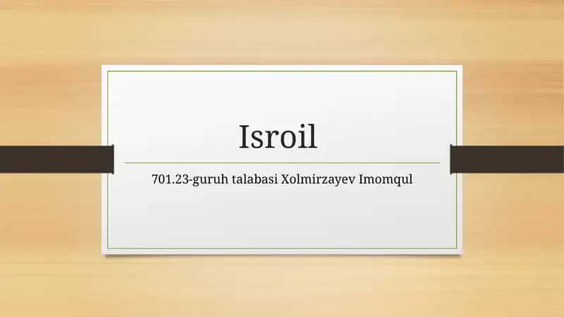 Isroil 1