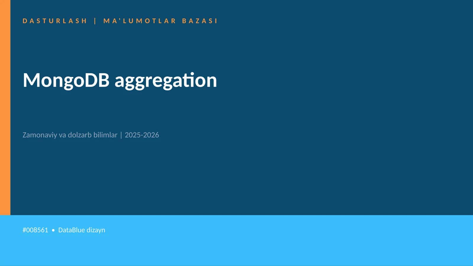 MongoDB aggregation 1