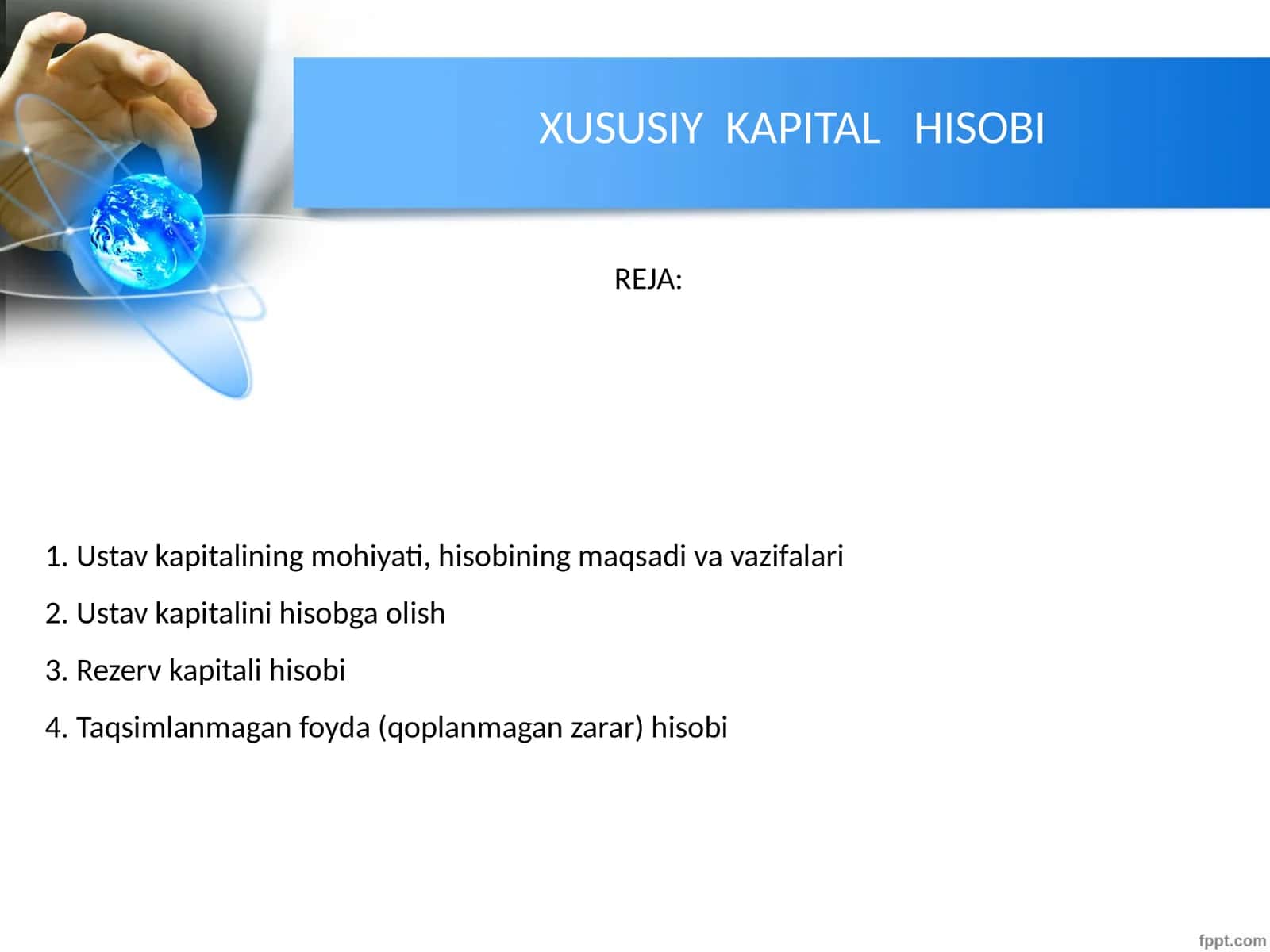 Xususiy Kapital Hisobi 1