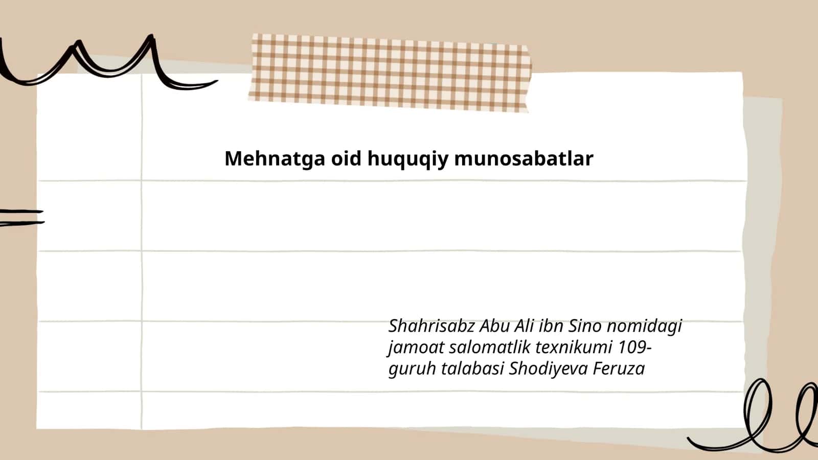 Mehnatga oid huquqiy munosabatlar 1