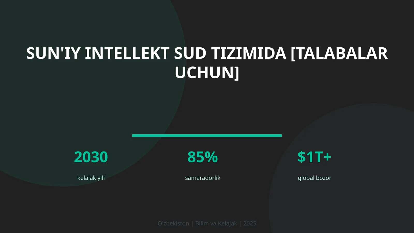 Sun'iy intellekt sud tizimida [talabalar uchun] 1