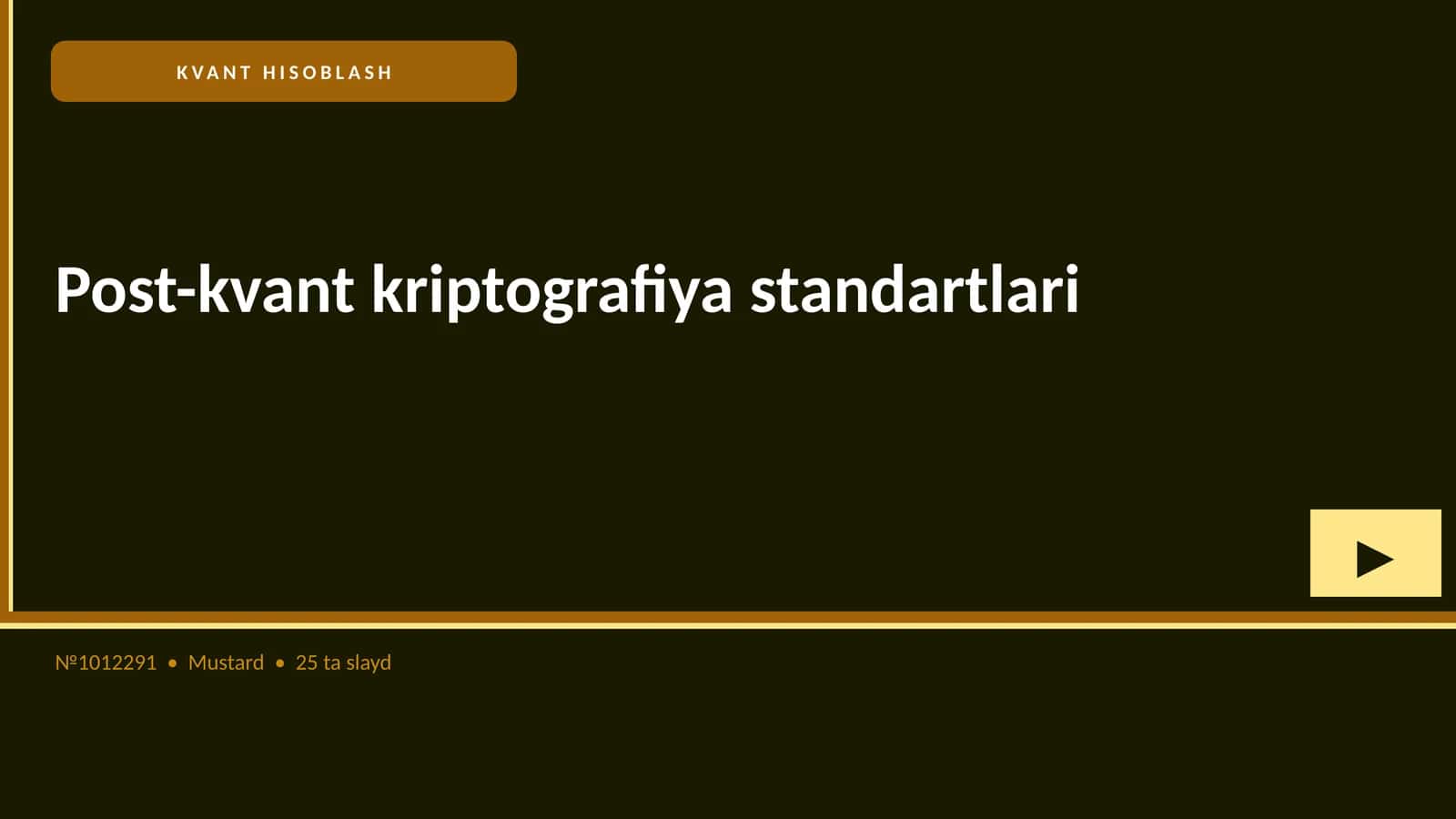 Post-kvant kriptografiya standartlari 1
