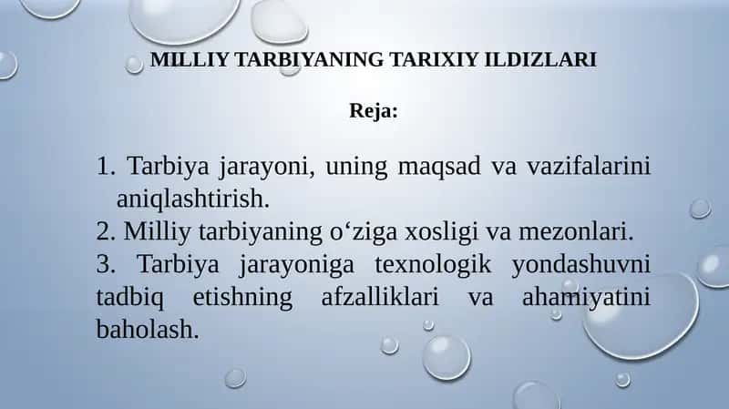 MILLIY TARBIYANING TARIXIY ILDIZLARI 1