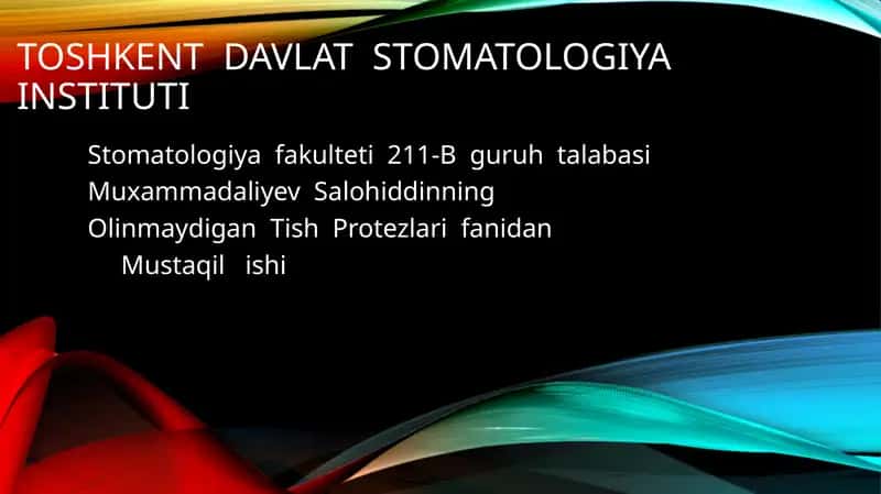 Olinmaydigan Tish Protezlari 1