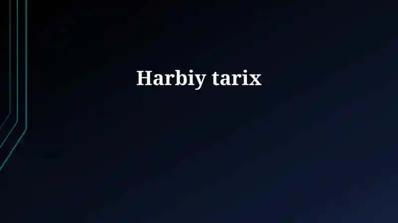 Harbiy tarix