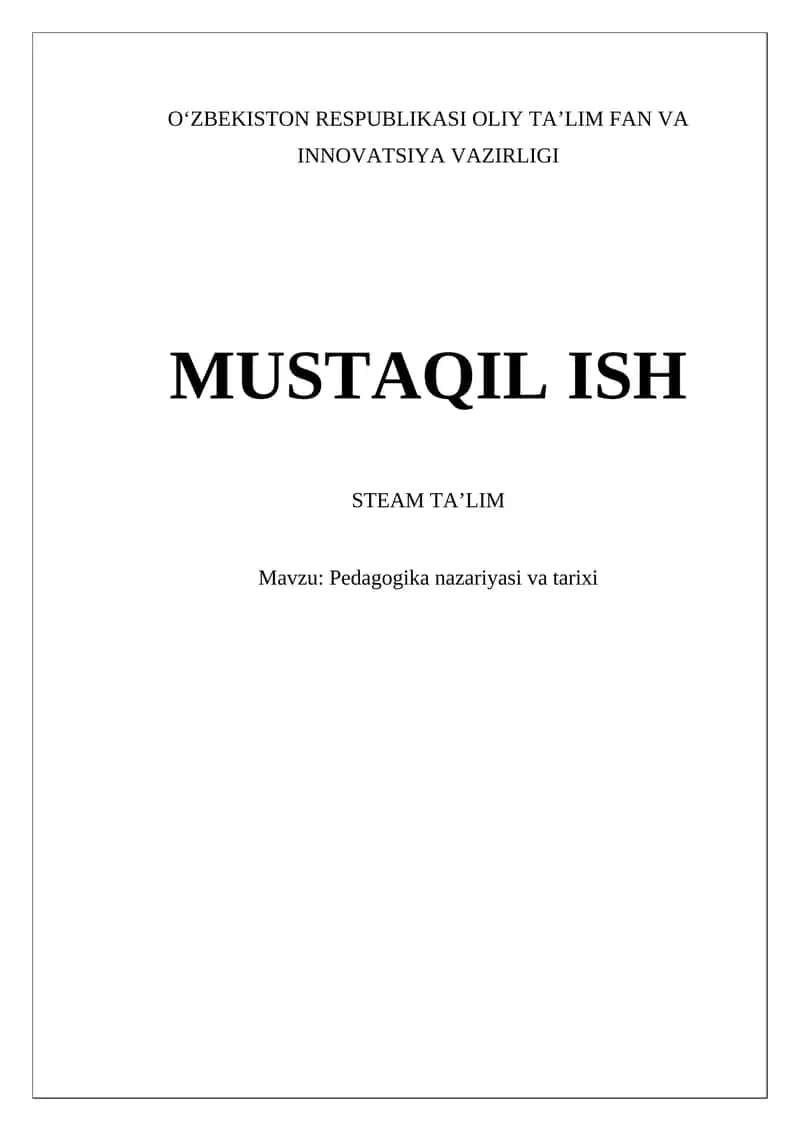 STEAM TAʼLIM 1