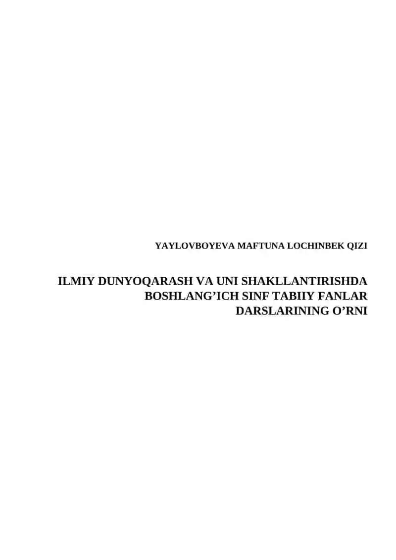 Uslubiy ko’rsatma