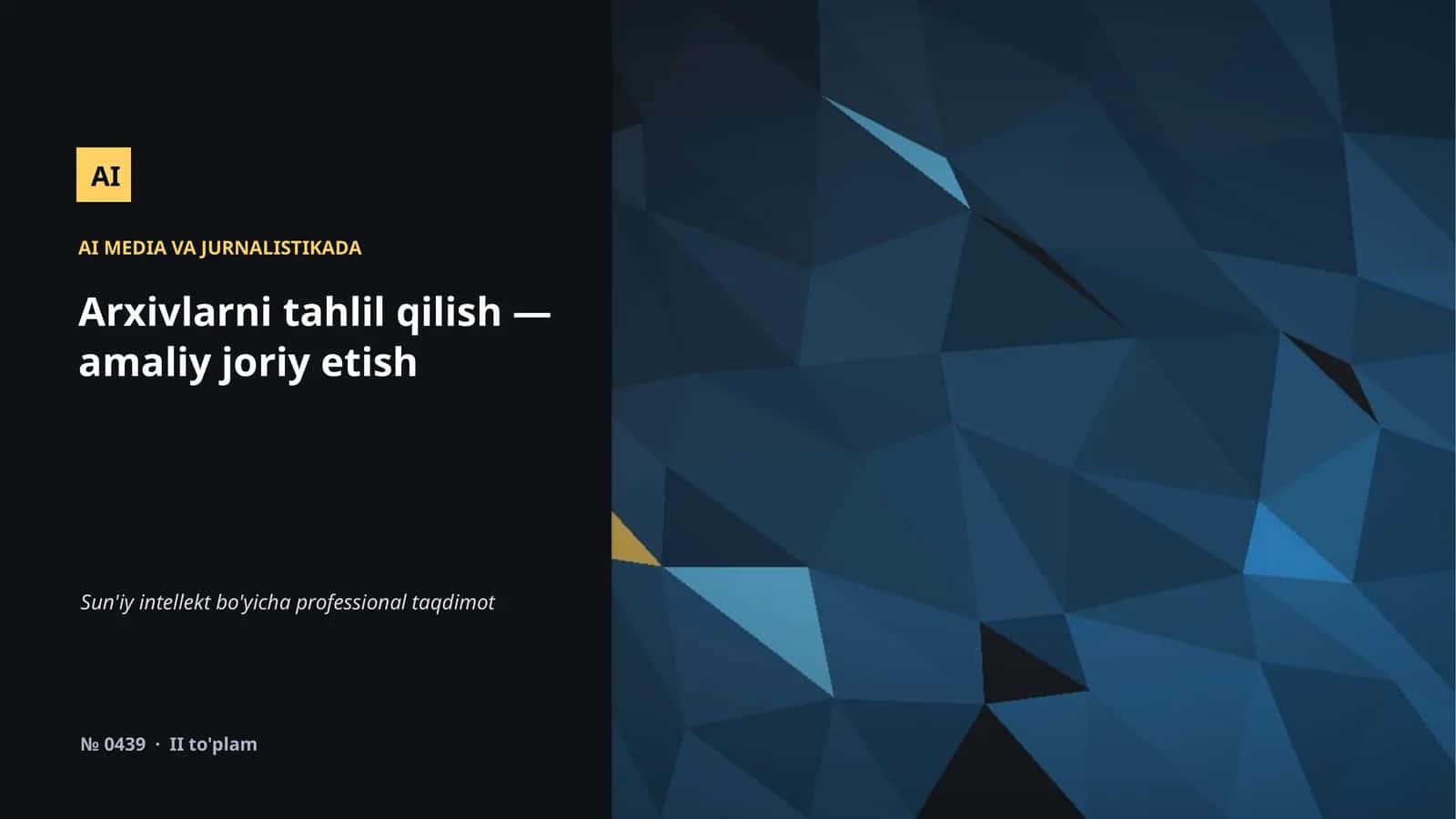 AI MEDIA VA JURNALISTIKADA 1
