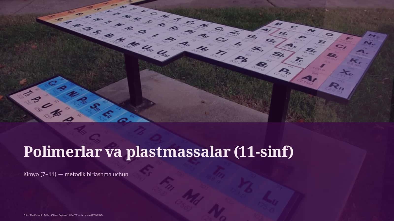 Polimerlar va plastmassalar (11-sinf) 1