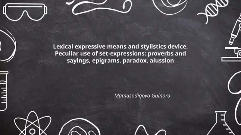 Lexical expressive means and stylistic device 1