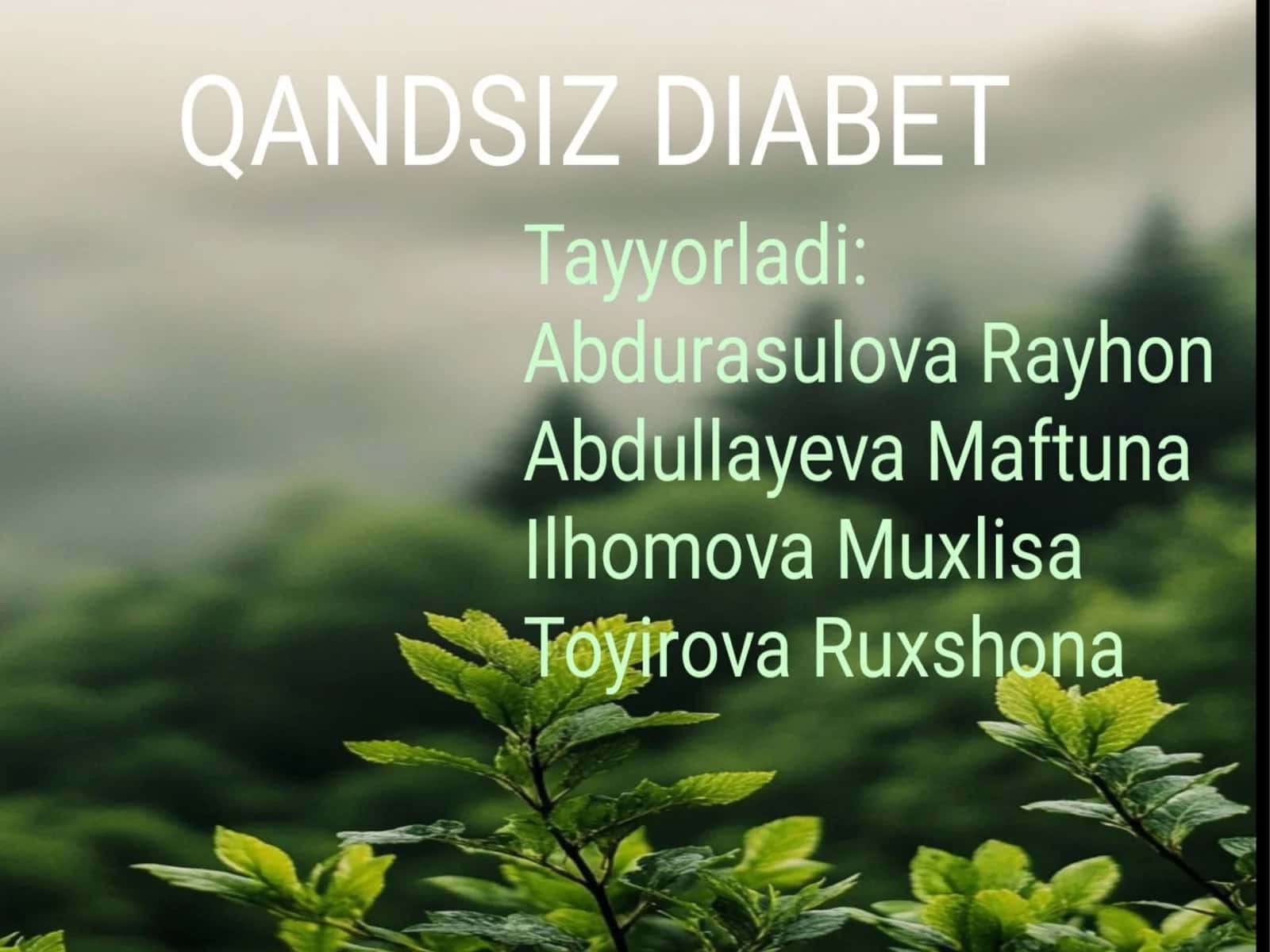 Qandsiz diabet 1