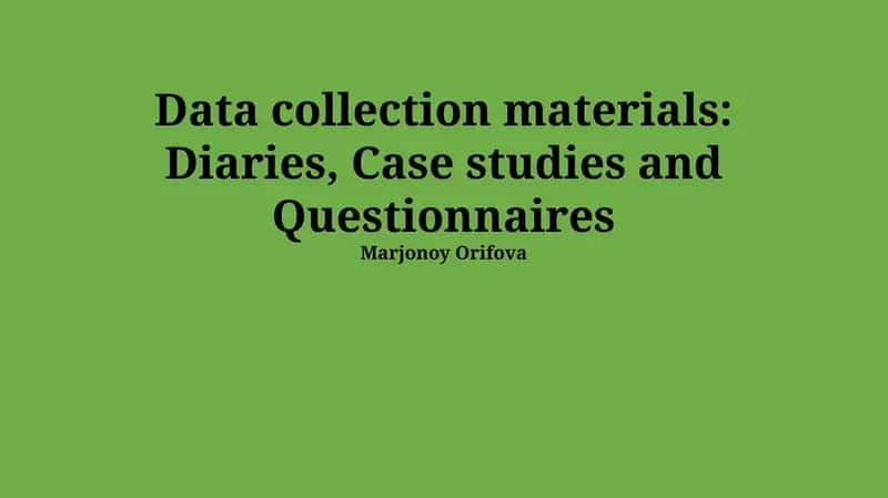 Data collection materials 1