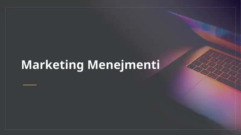 Marketing Menejmenti 1