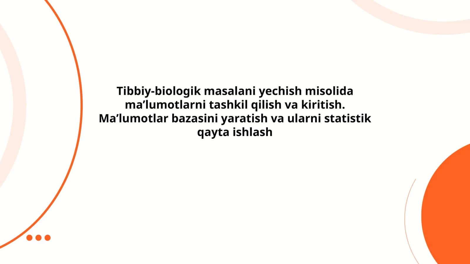 Ma'lumotlar bazasini loyihalash 1