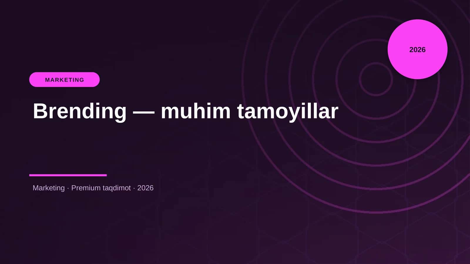 Brending — muhim tamoyillar 1