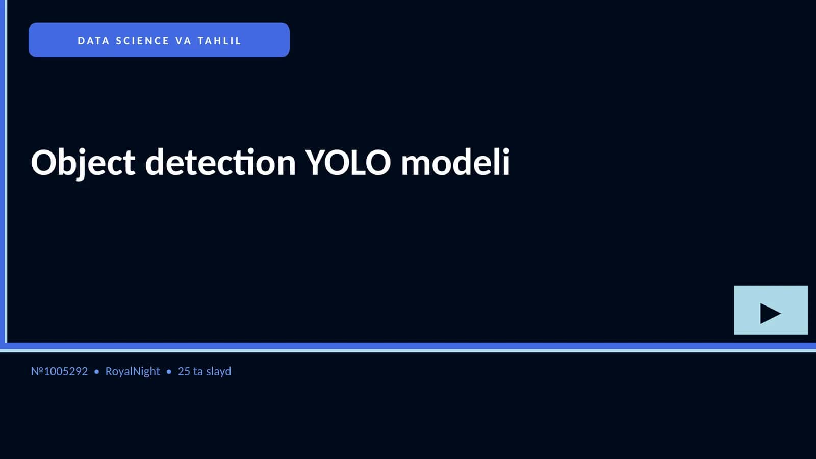 Object detection YOLO modeli 1