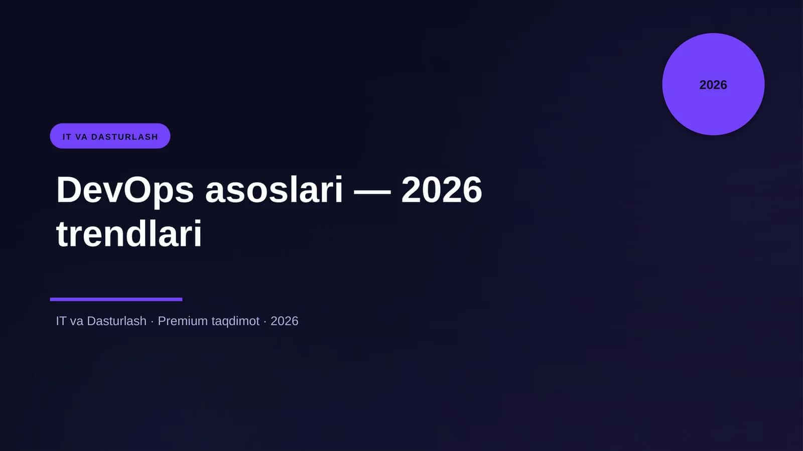 DevOps asoslari — 2026 trendlari 1