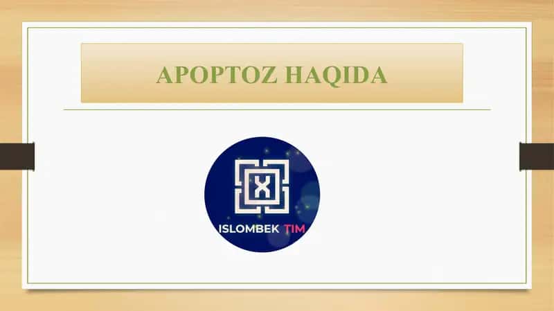 Apoptoz haqida 1