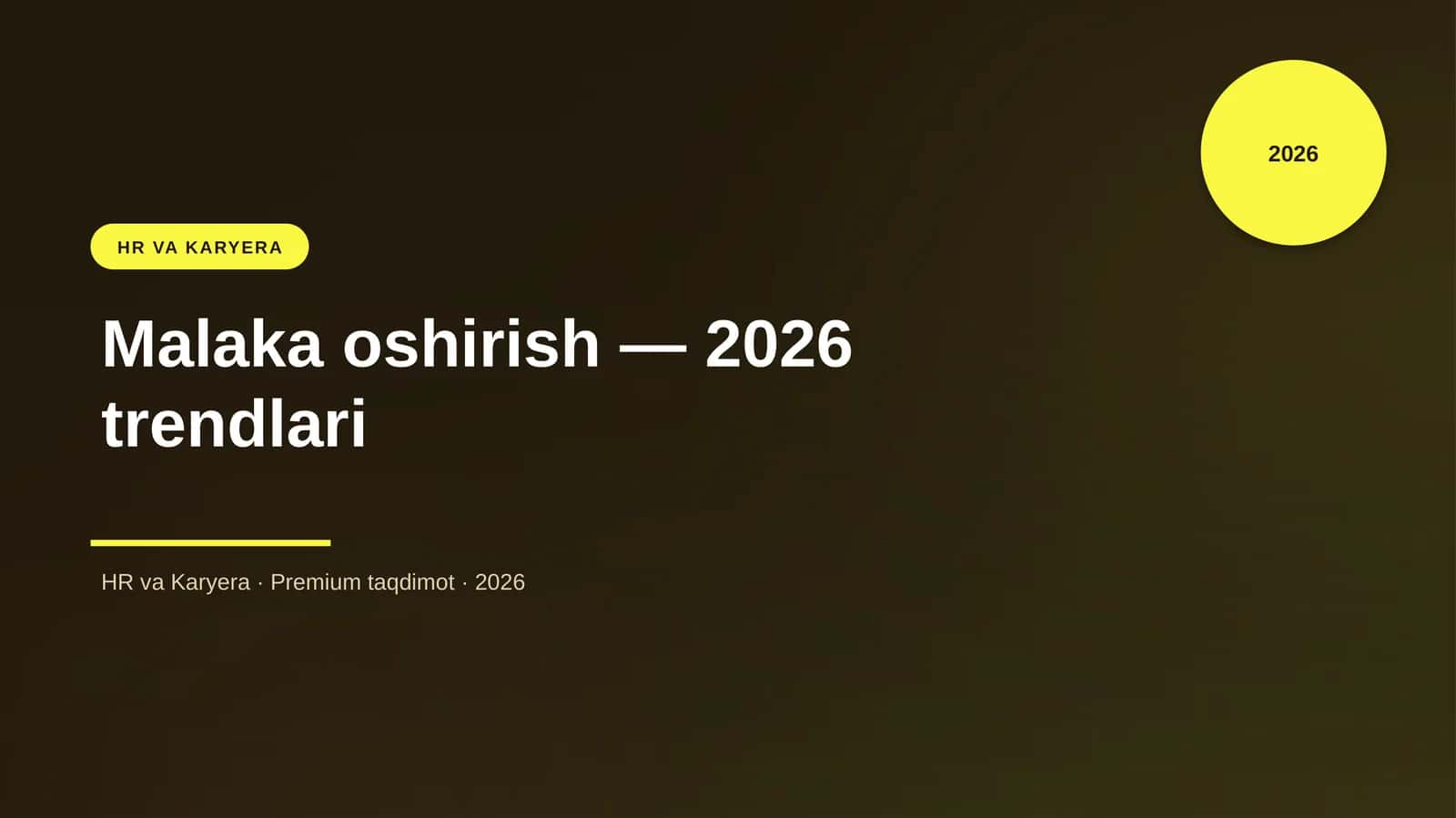 Malaka oshirish — 2026 trendlari 1