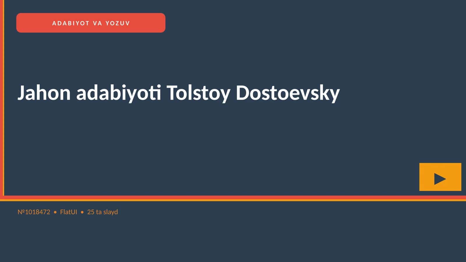 Jahon adabiyoti Tolstoy Dostoevsky 1
