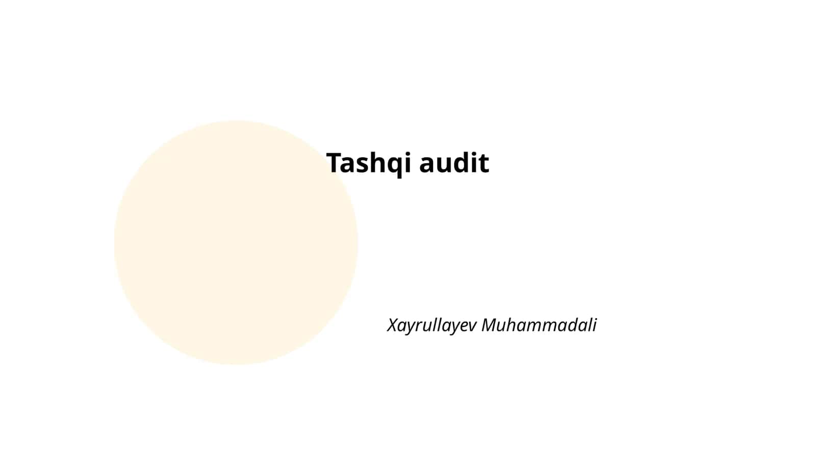 Tashqi audit 1