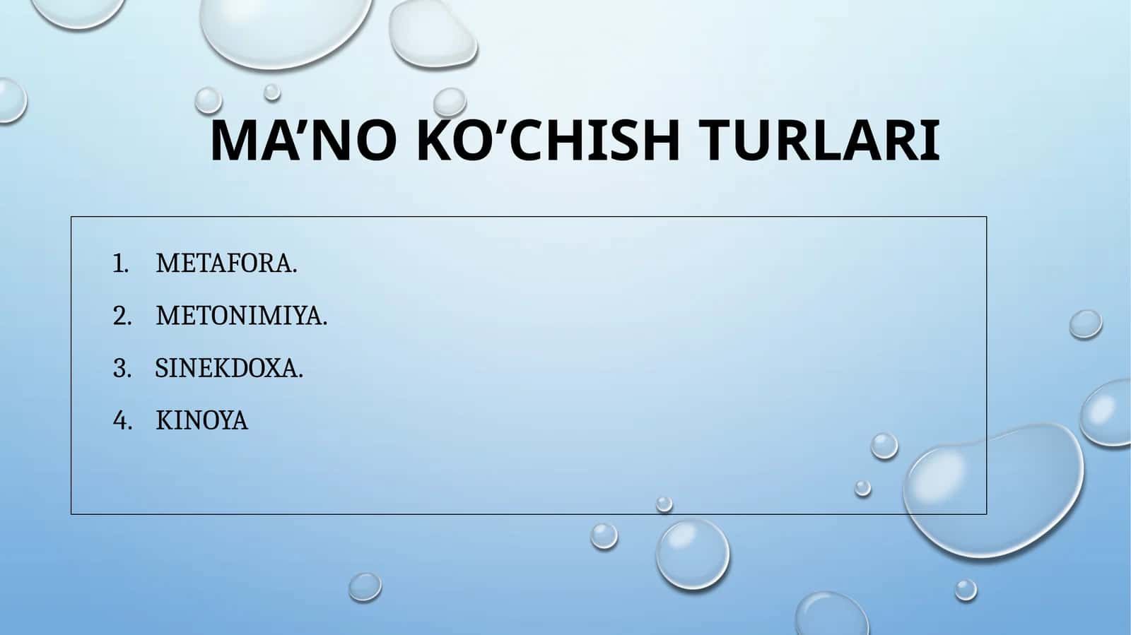 Ko'chma ma'no va uning turlari 1