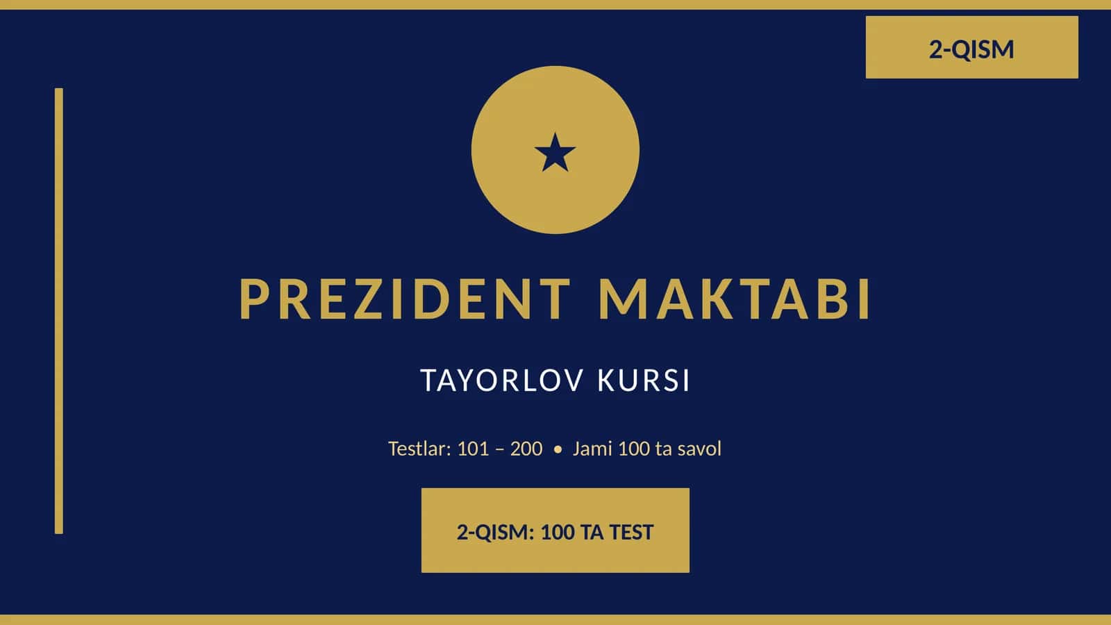 Prizident maktabi test 2-QISM 1