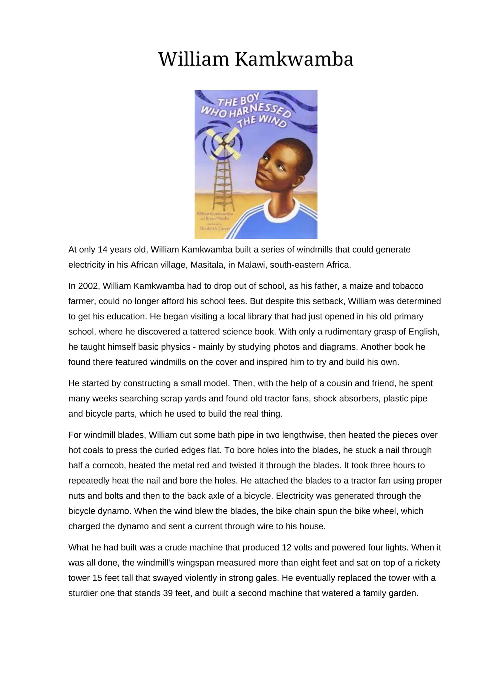 William Kamkwamba 1