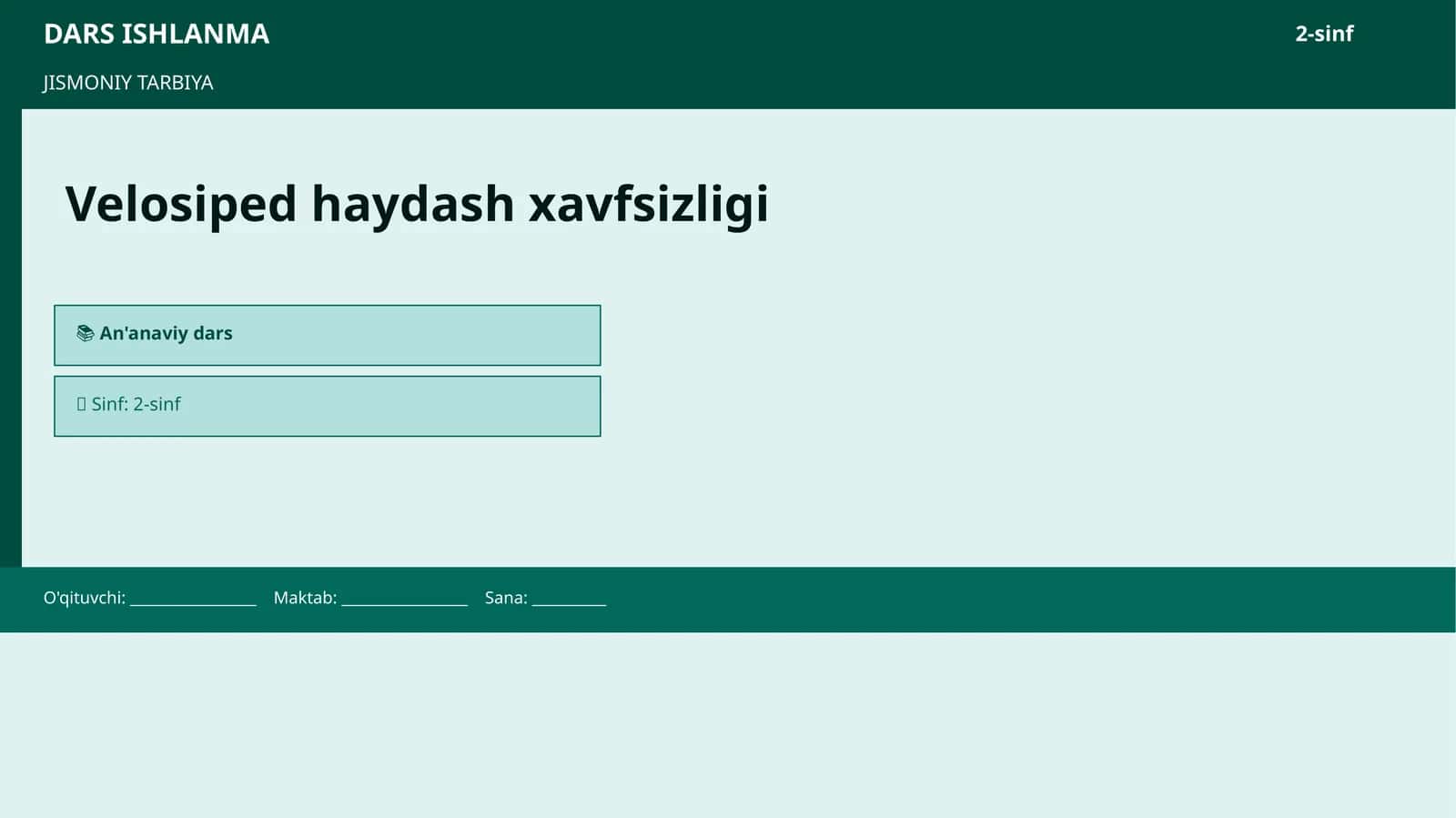 Velosiped haydash xavfsizligi 1