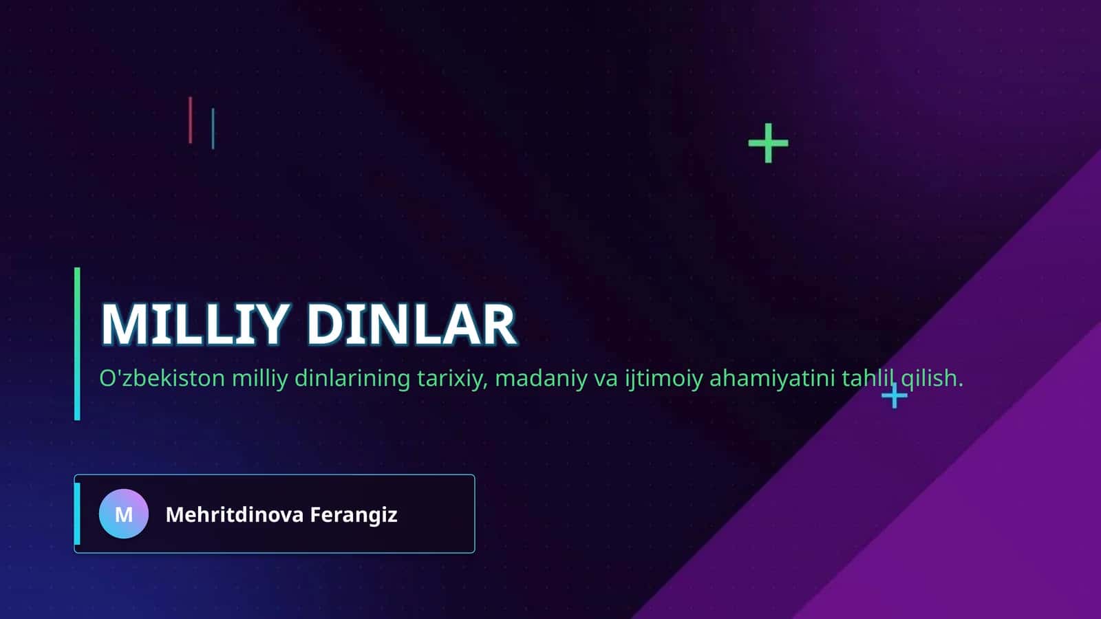 Milliy dinlar 1