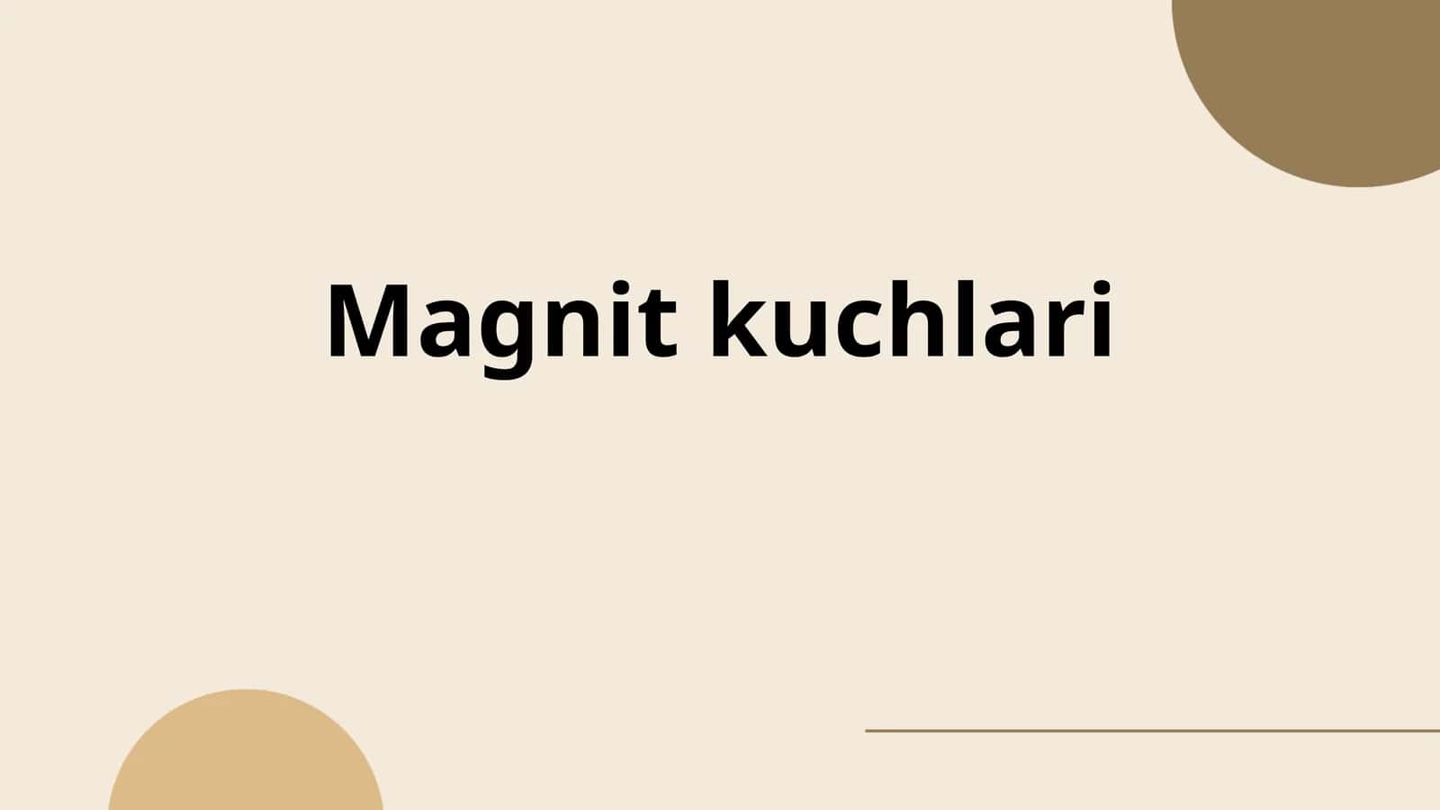 Magnit kuchlari 1