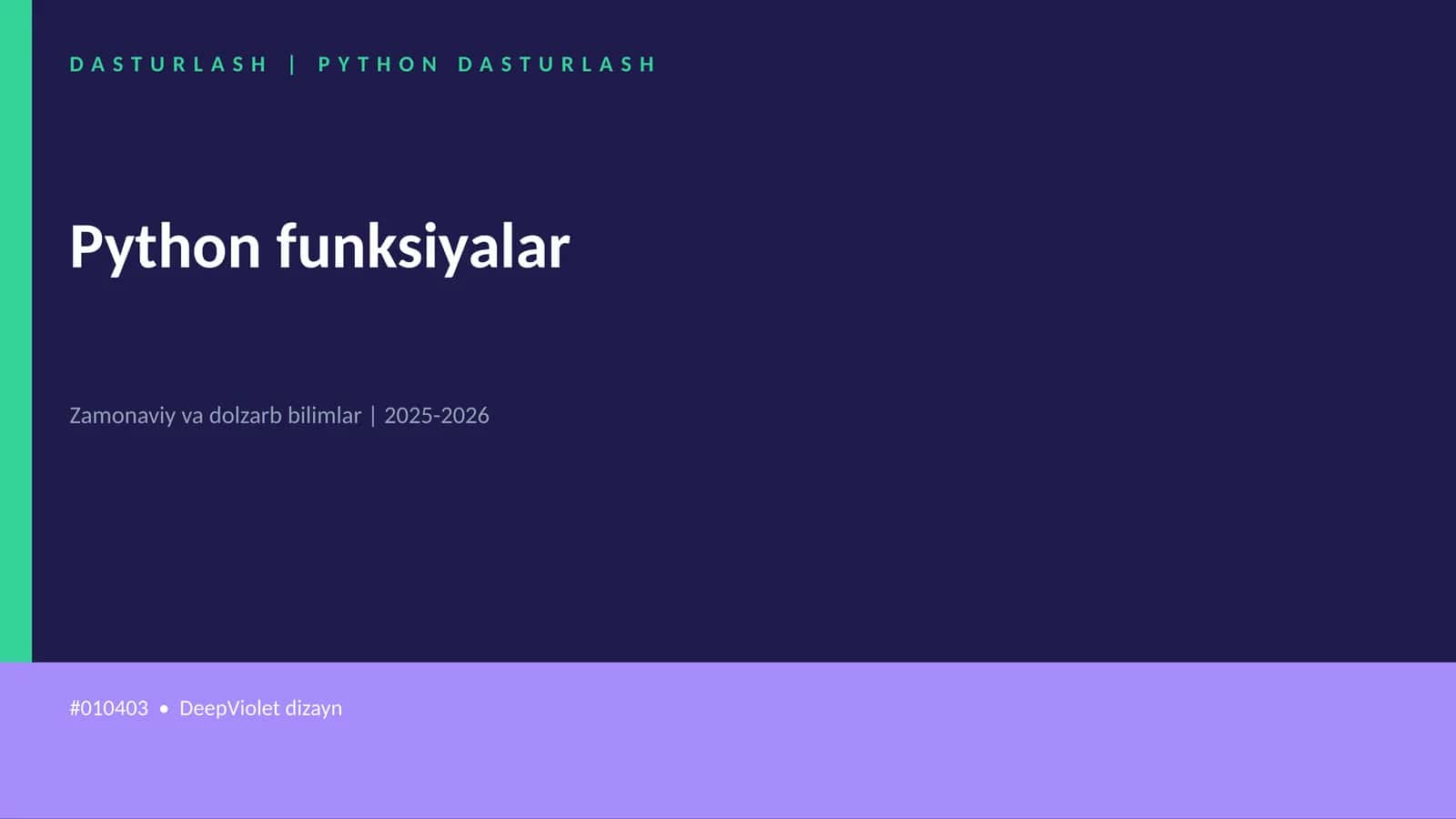 Python funksiyalar 1