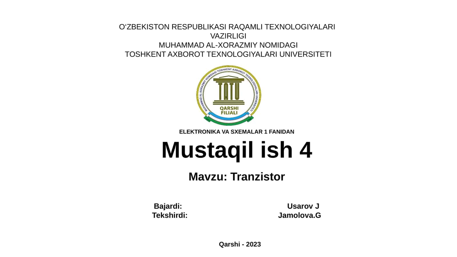 Tranzistor 1