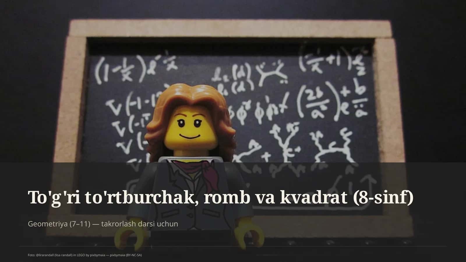 To'g'ri to'rtburchak, romb va kvadrat (8-sinf) 1