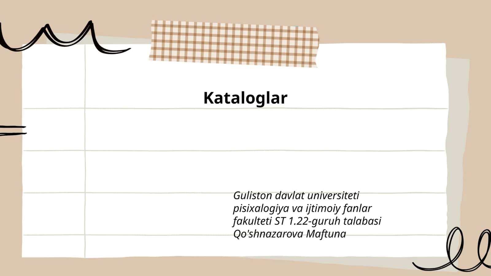 Katalog tuzish texnikasi 1