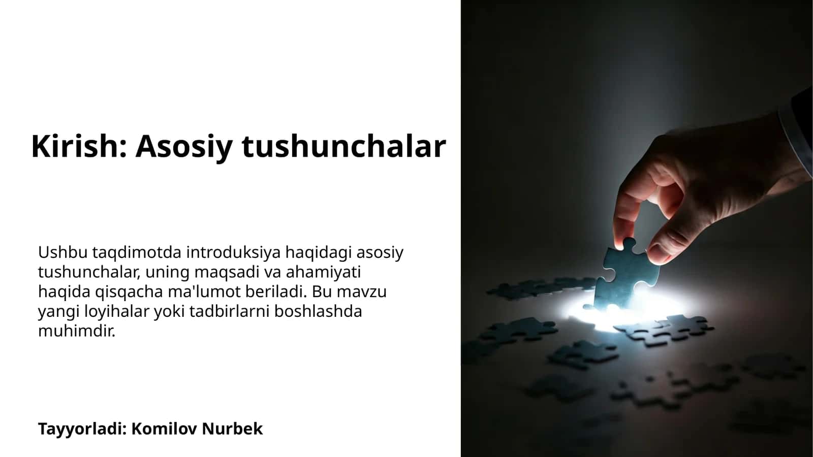 Asosiy tushunchalar 1