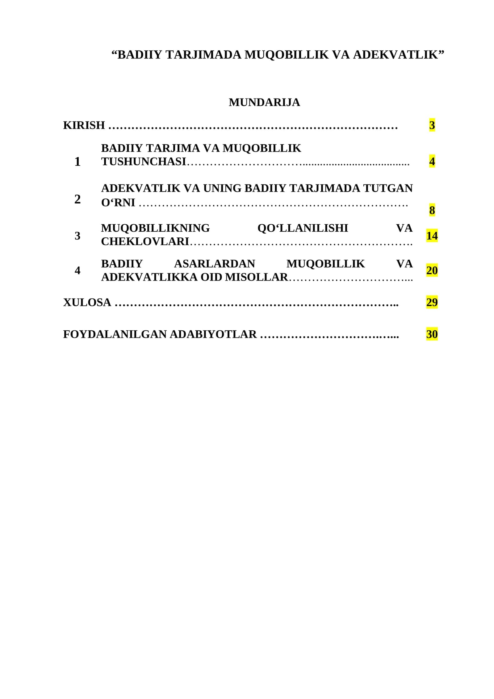 Badiiy tarjimada muqobillik va adekvatlik 1