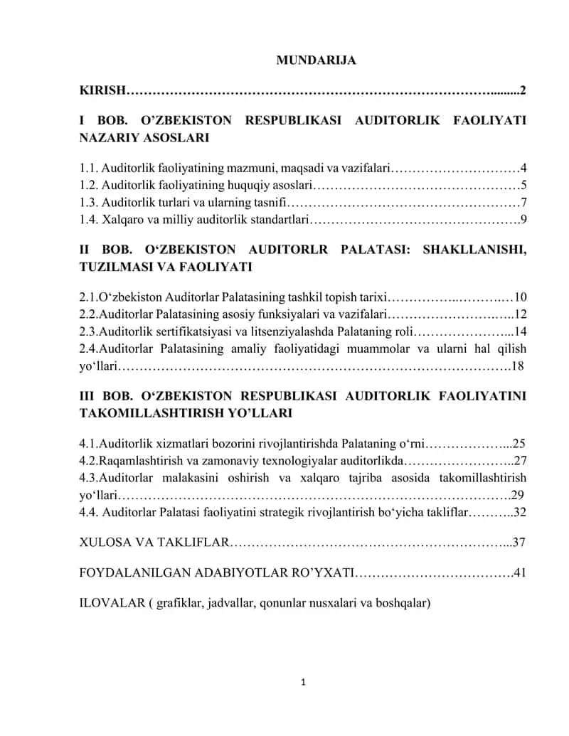 O'zbekistonda auditorlik palatalarining faoliyati 1