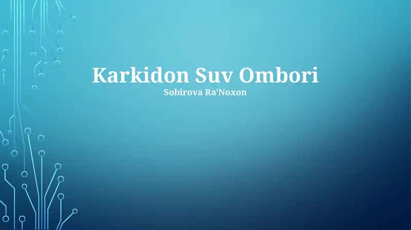 Karkidon Suv Ombori 1