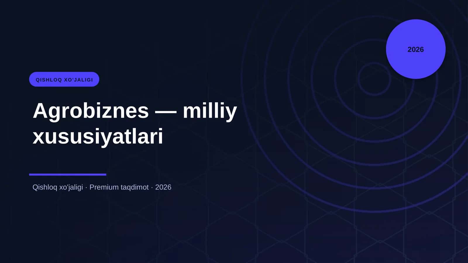 Agrobiznes — milliy xususiyatlari 1