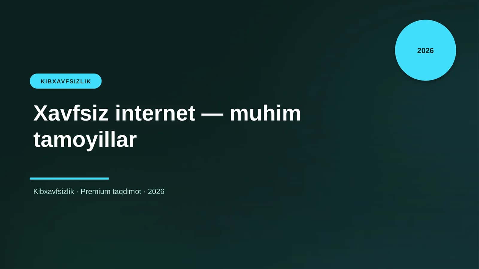Xavfsiz internet — muhim tamoyillar 1