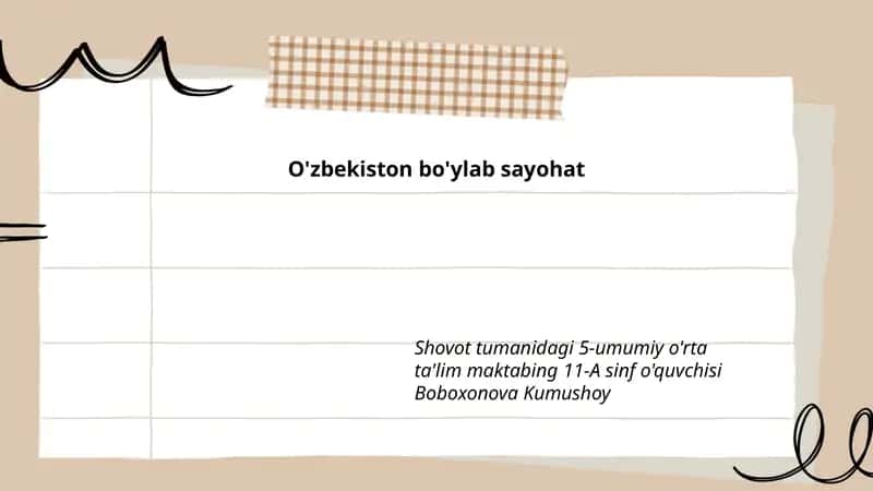 Samarqand: Registon va tarixiy yodgorliklar 1