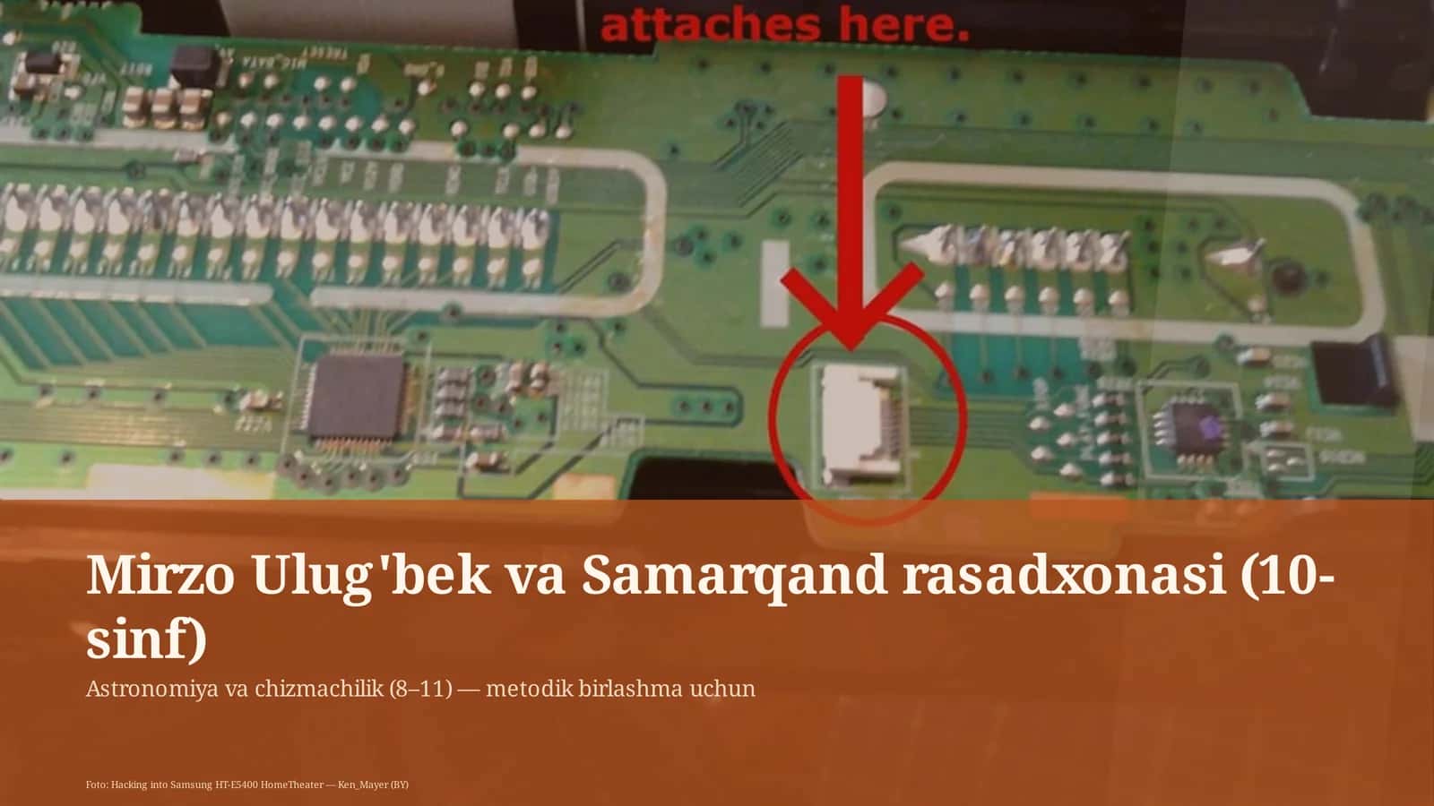 Mirzo Ulug'bek va Samarqand rasadxonasi (10-sinf) 1